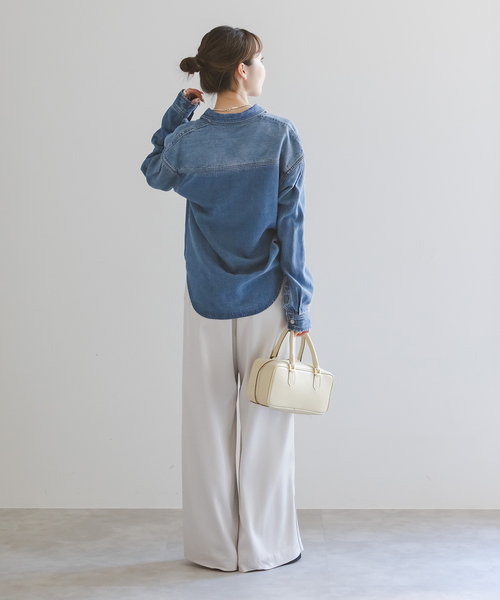 NOBLE（ノーブル） ブラウス シャツ 「追加」スージングデニムビッグ