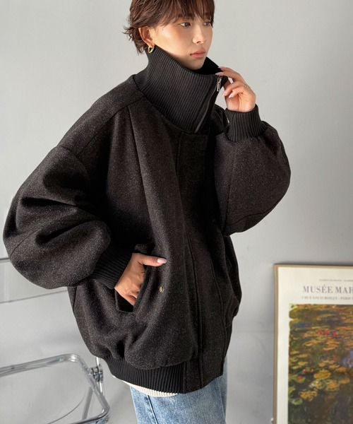 Java ブルゾン アウター 「JaVaジャバコラボ」首まであったかい冬の