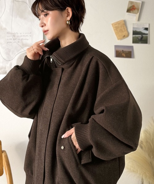 Java ブルゾン アウター 「JaVaジャバコラボ」首まであったかい冬の