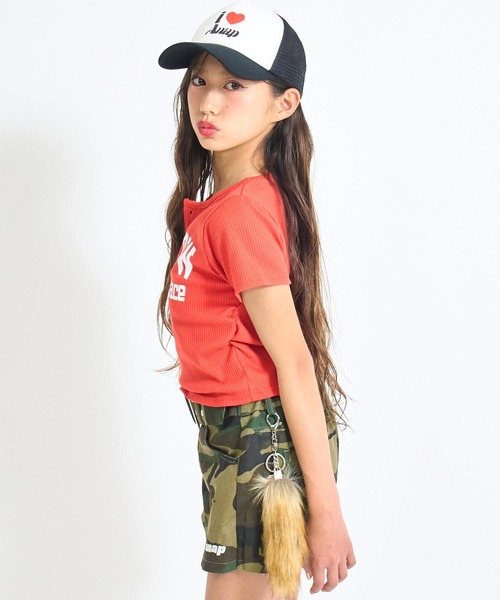 ANAP GiRL（アナップガール） tシャツ メッセージリブトップス キッズ
