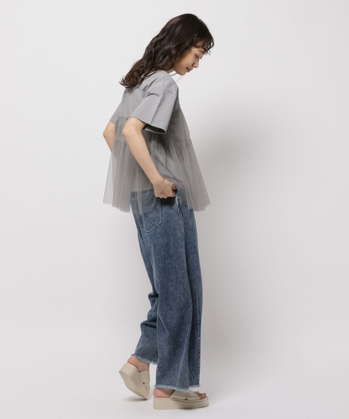 「niko and...」 半袖カットソー MEDIUM グレー レディース