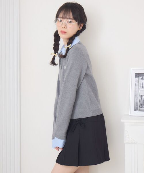 Emsexcite（エムズエキサイト） ニット セーター ドッキングWカラー