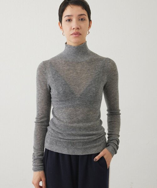 THE PAUSE ニット セーター 「THE PAUSE」リブハイネックプルオーバー
