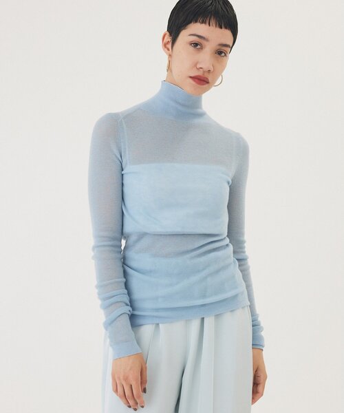 THE PAUSE ニット セーター 「THE PAUSE」リブハイネックプルオーバー