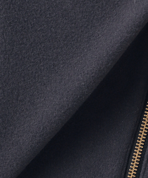 NOBLE（ノーブル） ノーカラーコート コート MTRレイズドネックジップ