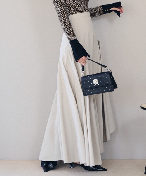 THE ROW アイボリー ロングスカート サイズ0 Medium N/S Park レザー製のトートバッグ ホワイト – The Row