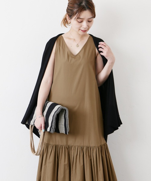 JOURNAL STANDARD / ノースリーブワンピース/FREE/レーヨン/BRW/無地/25-080-400-3520-4-0 JOURNAL STANDARD（ジャーナルスタンダード） ノースリーブワンピース