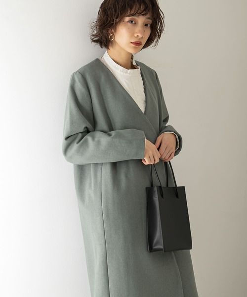 KBF（ケービーエフ） ノーカラーコート ONE モカ レディース