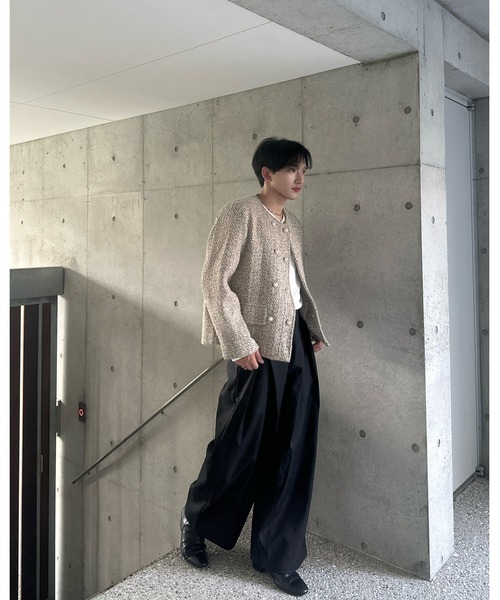 Otte ワイドパンツ パンツ フロントタックカーブシルエットパンツ