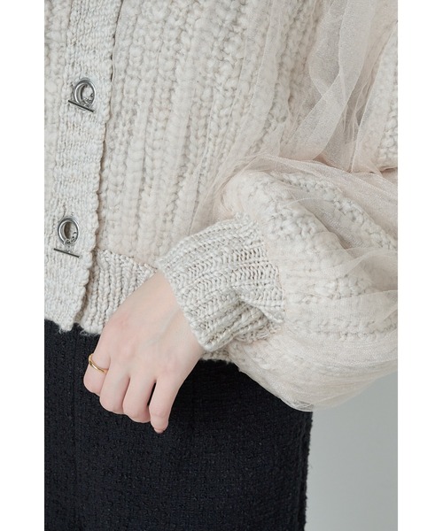 SNIDEL（スナイデル） ニットカーディガン FREE アイボリー レディース