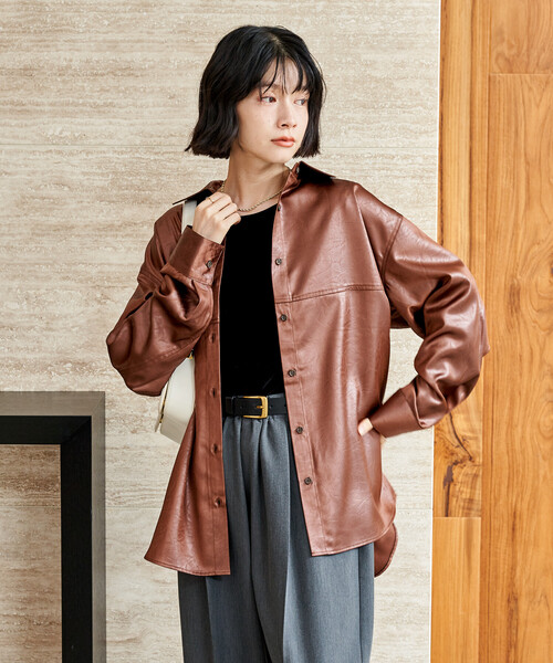 FREAK'S STORE（フリークスストア） ブラウス シャツ チンツ加工 光沢