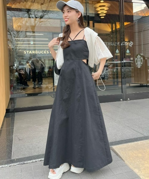 「Chico」 キャミソールワンピース FREE ブラック レディース_画像3