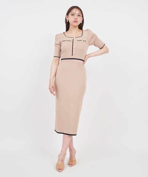 「ROYAL PARTY」 半袖ワンピース FREE ベージュ レディース_画像8