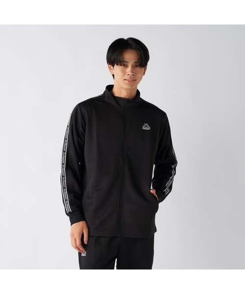 【新品】◆Kappa◆ ブラック トラック ジャケット Kappa（カッパ） ジャージ ブランド ワンポイント ロゴ 彩度テープ