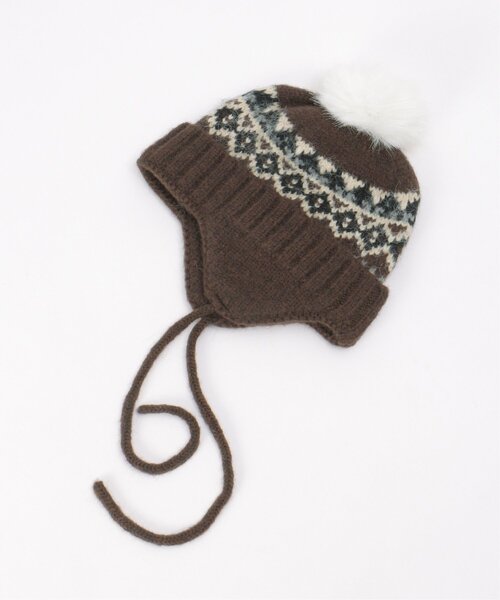 VENCE EXCHANGE ニット帽 ニットキャップ ノルディック柄ニット帽