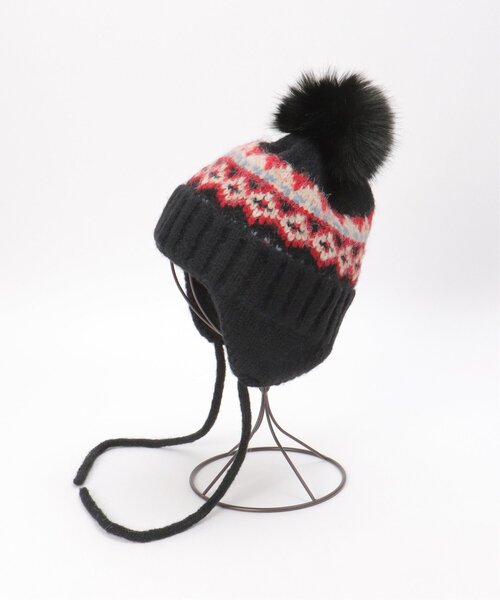 VENCE EXCHANGE ニット帽 ニットキャップ ノルディック柄ニット帽