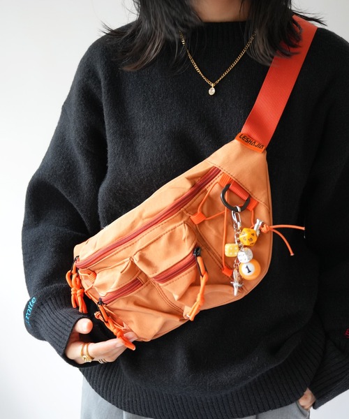 【極美品】PORTER PS カモ ウエストバッグ　ボディバッグ　２層　オレンジ PORTER PS CAMO WAIST BAG ウッドランドオレンジ - メルカリ