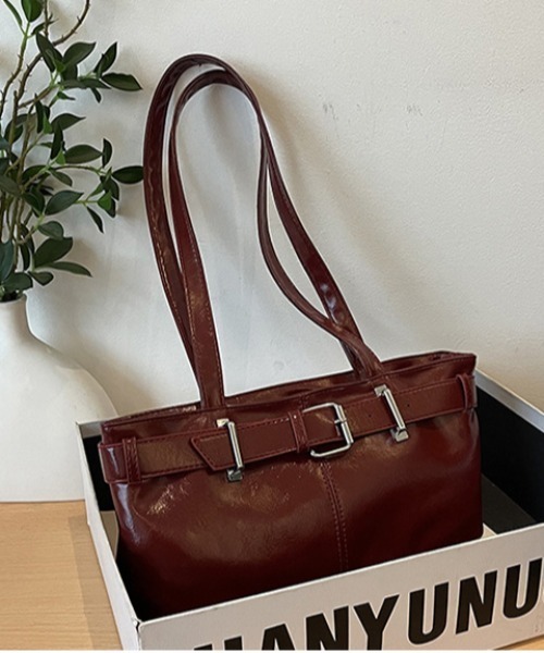 shyam inspiration ハンドバッグ スクエアベルトワンハンドルフェイク