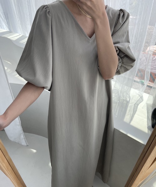 lawgy（ラウジー） 半袖ワンピース FREE グレイッシュベージュ