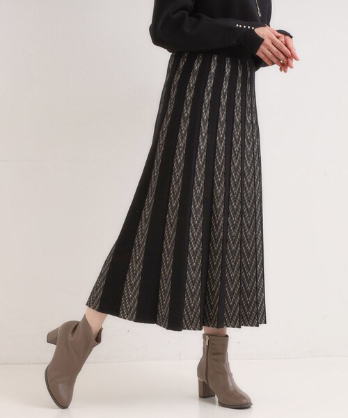 スカート 「高レビュー/セットアップ可/S-LL」女性らしさ際立つ 洗えるもちもちニットスカート | DRESKIP | 06