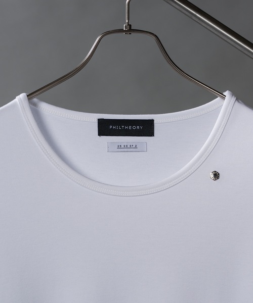 「PHILTHEORY」 半袖Tシャツ 3 ホワイト メンズ_画像4
