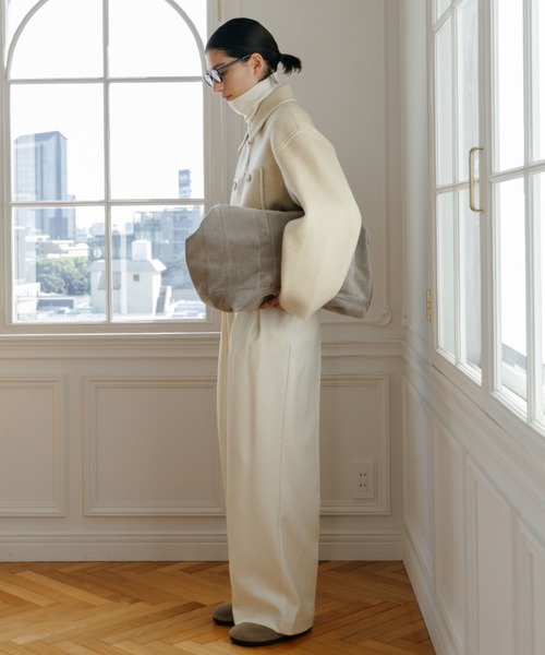 CREDONA（クレドナ） コート アウター WOOL EMBROIDERY SHORT ZIP