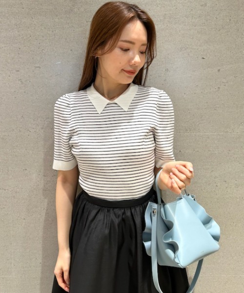 「CELFORD」 半袖ニット FREE ホワイト レディース_画像2