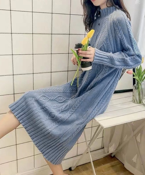 2ly2 ワンピース ケーブル編みニットワンピース : ZOZOTOWN Yahoo!店