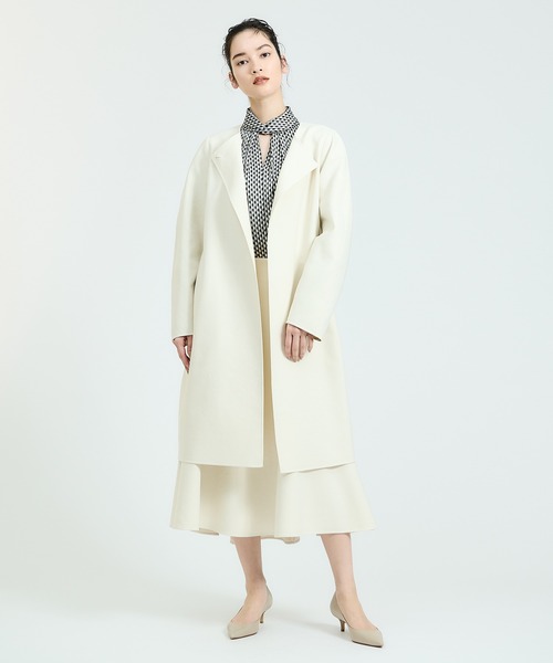 ESTNATION エストネーション＊ノーカラーコート36 ESTNATION（エストネーション） ノーカラーコート 36 ブラック