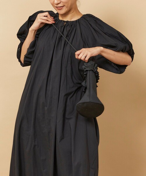 「Freada」 半袖ワンピース ONE SIZE ブラック レディース_画像2