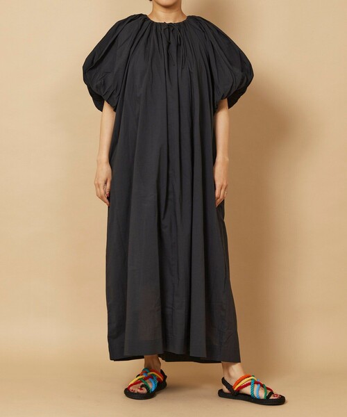 「Freada」 半袖ワンピース ONE SIZE ブラック レディース_画像8