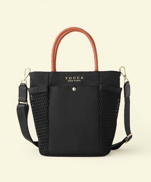 極美品 tocca 2way ハンドバッグ ショルダーバッグ ネイビー ナイロン TOCCA（トッカ） デイバック リュック RIBBON KNOT NYLON MULTI BAG