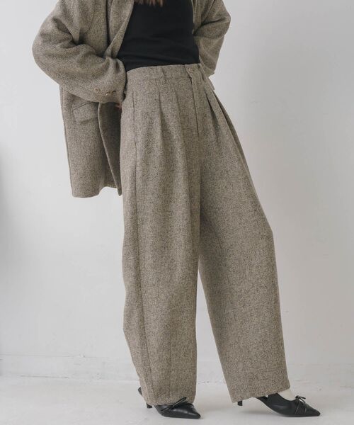 RETROGIRL（レトロガール） パンツ 「WEB限定」ツイードタックワイド