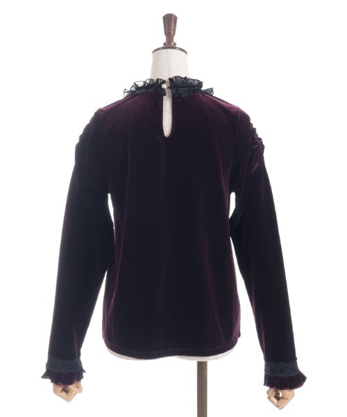 フォクシーベロアカットソー38 axes femme（アクシーズ ファム） tシャツ ブロッキングベロアプル
