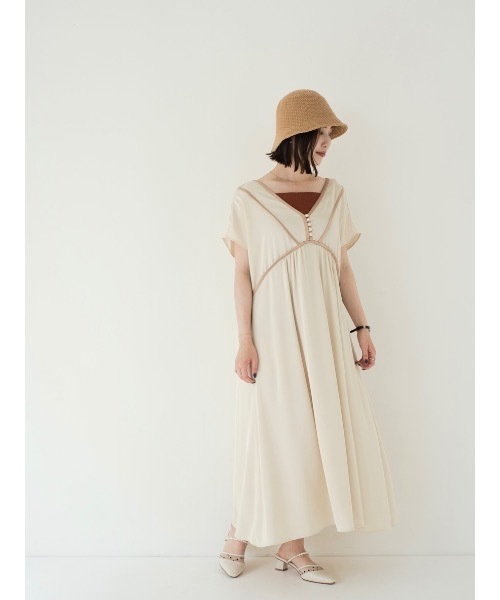 「JUMELLE」 半袖ワンピース SMALL サーモンピンク レディース_画像2