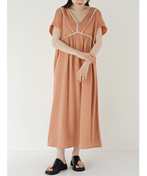 「JUMELLE」 半袖ワンピース SMALL サーモンピンク レディース_画像5