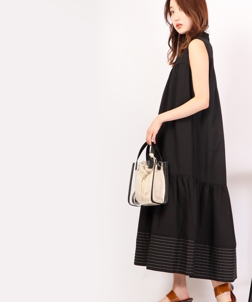 「Anna Nicola」 ノースリーブワンピース 38 ロイヤルブルー レディース_画像3