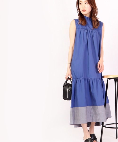 「Anna Nicola」 ノースリーブワンピース 38 ロイヤルブルー レディース_画像6