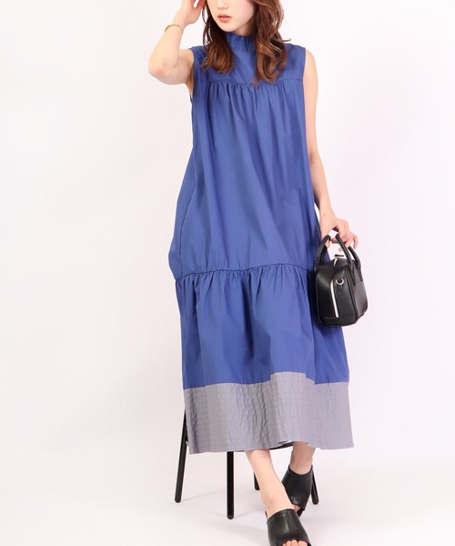 「Anna Nicola」 ノースリーブワンピース 38 ロイヤルブルー レディース_画像9