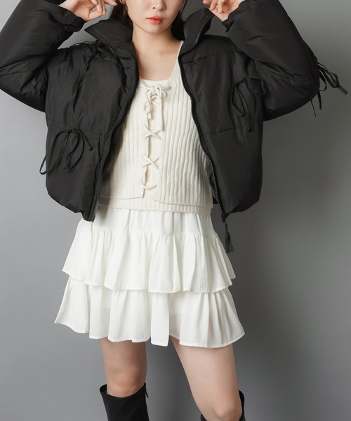 新品 JUNAROPÉ ダウンジャケットとスカート セット Sサイズ 2点セット】洗える！ショートジャケット＆吊りスカートセットスーツ