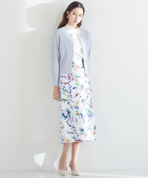 「TIARA」 ニットカーディガン FREE オフホワイト レディース_画像8