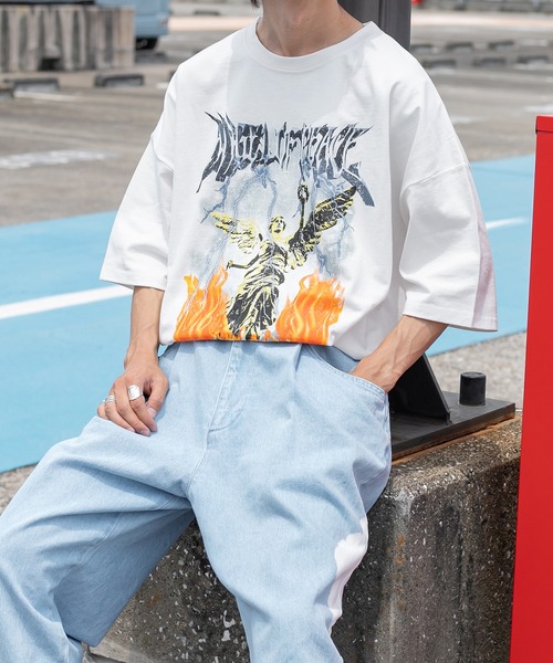 「Perushu」 半袖Tシャツ MEDIUM ホワイト メンズ_画像3