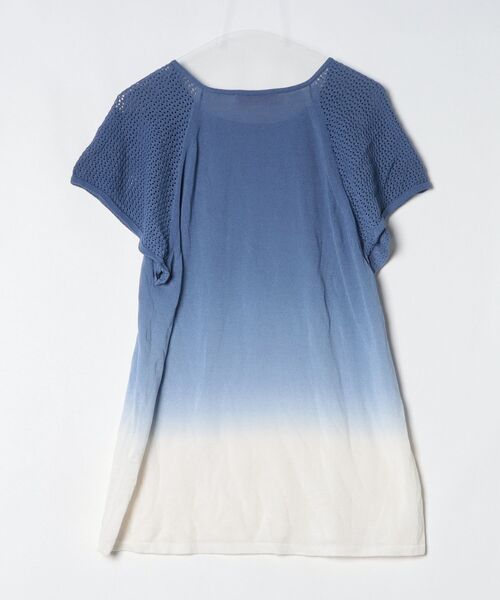「YUMA KOSHINO」 ニットワンピース 38 ブルー レディース_画像2