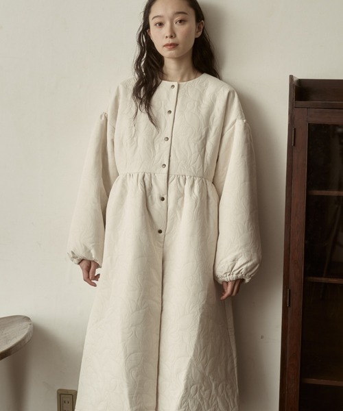 moi tytto（モイテュット） ノーカラーコート FREE オフホワイト