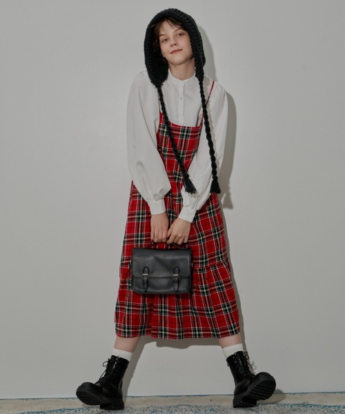 「MERLOT」 キャミソールワンピース FREE レッド レディース_画像3