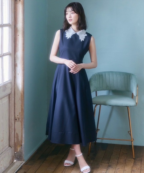 「SWINGLE」 ノースリーブワンピース FREE ブラック レディース_画像8