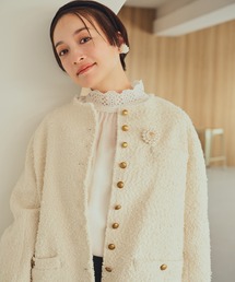 pual ce cin ジャケット ノーカラージャケット アソート ツイードノー