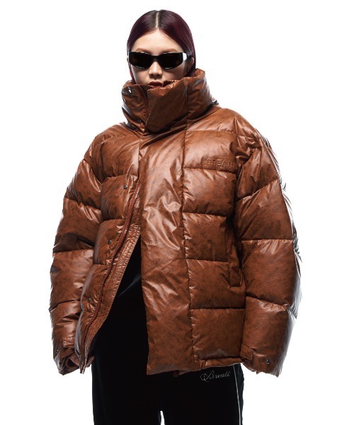 BREATH ダウンジャケット ダウン TRANSFER LEATHER DOWN メンズ
