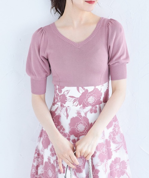 「tocco closet」 ドッキングワンピース M ピンク レディース_画像2