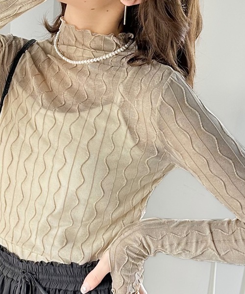 「classicalelf」 長袖カットソー LARGE グレー レディース_画像2